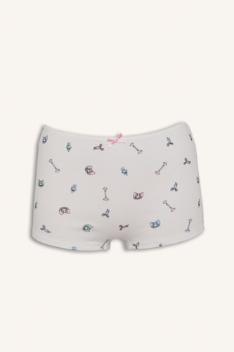 Cotton Lace Detail Ribbed Boxers