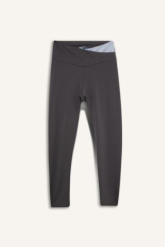 Kadın Antrasit Yüksek bel Tayt