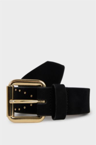 Kadın Dikdörtgen Toka Suni Deri Jean Kemeri