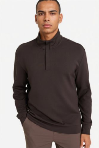 Man Brown Boxy Fit Sweatshirt