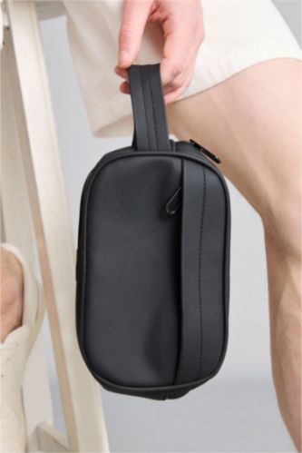 MAN Black Faux Leather Hand Bag