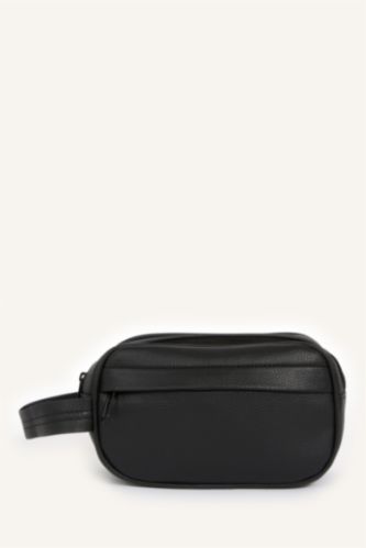MAN Black Faux Leather Hand Bag