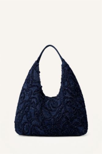 WOMAN Dark Blue Denim Shoulder bag