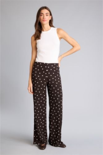 WOMAN Brown Wide Leg Trousers
