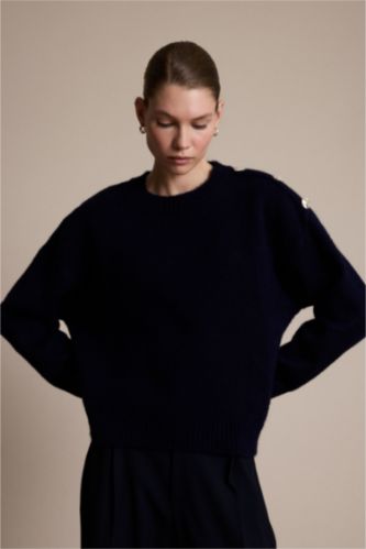 Oversize Fit Crew Neck Knitwear Pullover