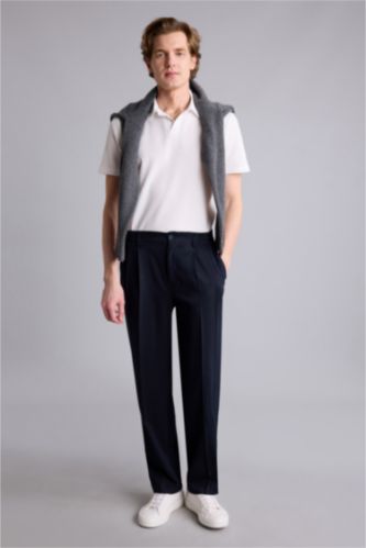 Men NAVY Baggy Fit Trousers