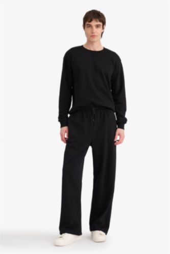 Beli Bağcıklı Düz Paça Eşofman Altı