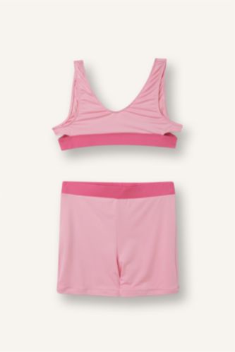 Kız Çocuk - Genç Kız Pembe 2'Li Bikini Kız Çocuk