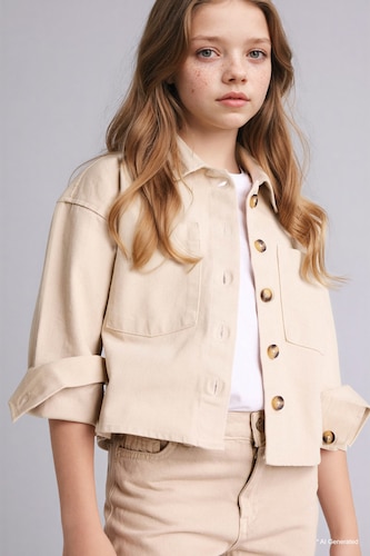 Girl Gabardine Shirt