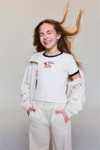 جاكيت رياضي بناتي بسحاب