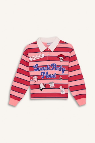 Hello Kitty Licensed Polo Collar Sweatshirt