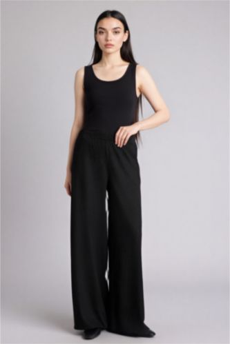 WOMAN Black Wide Leg Trousers