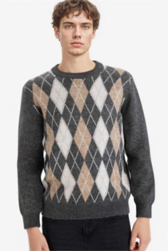 MAN Grey Standard Fit Knitwear Pullover