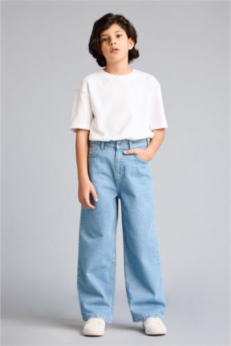 أولادي أزرق فاتح بنطلون جينز اولادي برجل عادية