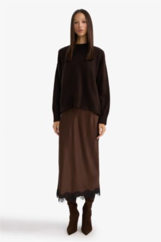 تنورة ميدي ستان بنسل بخصر عادي