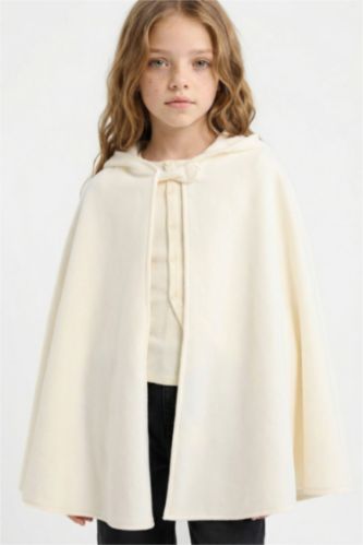 Kız Çocuk Kapüşonlu Polar Pelerin Kostüm