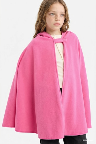 Young Girls - Teen Girls Light Pink Girl Pancho