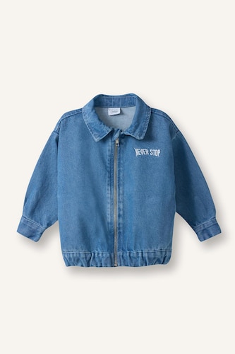Baby Boy Zip-Up Denim Jacket