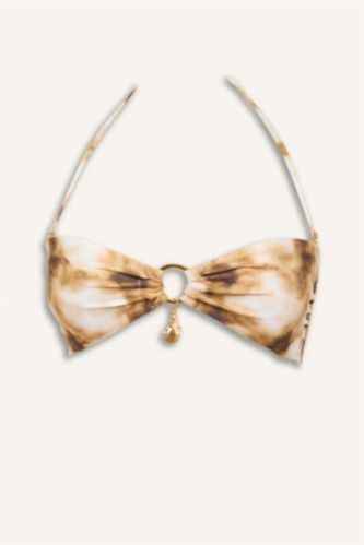 Kadın Sarı Regular Fit Bikini Üstü