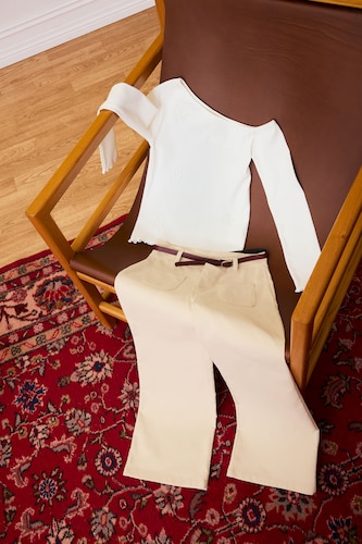 Pantalon large à chevilles élastiques pour fille