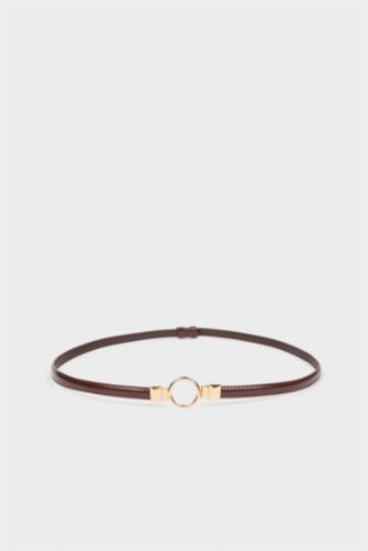 Kadın Oval Toka Suni Deri Klasik Kemer