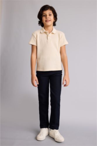 Boys & Teens Ecru Baby Boy Gabardine 2 Piece Set