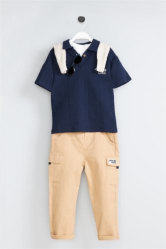 Erkek Bebek Lacivert Gabardin 2'li Takım Erkek Bebek