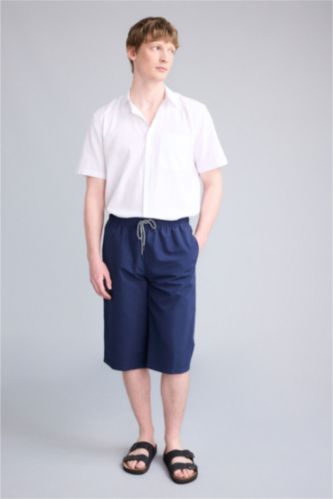 Men NAVY Long Fit Swim Shorts