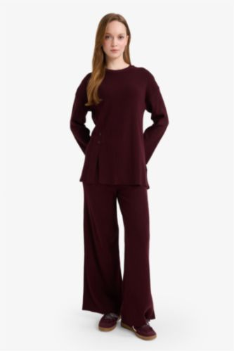 Wide Leg Triko Pantolon