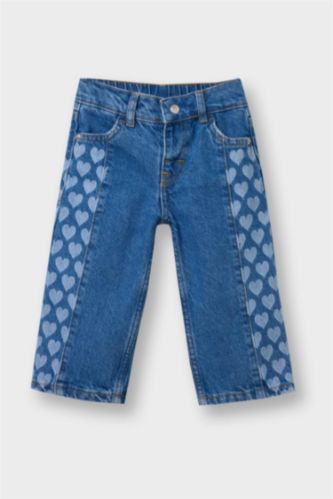 Kız Bebek Culotte Jean Pantolon