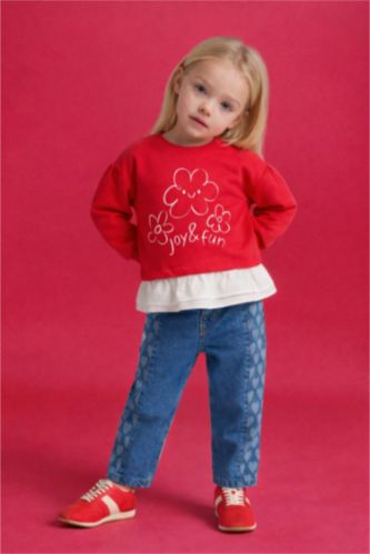 Қыз сәбилерге арналған джинс кюлот шалбар