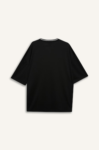 Initial D Loose Fit Printed Short Sleeve T-Shirt