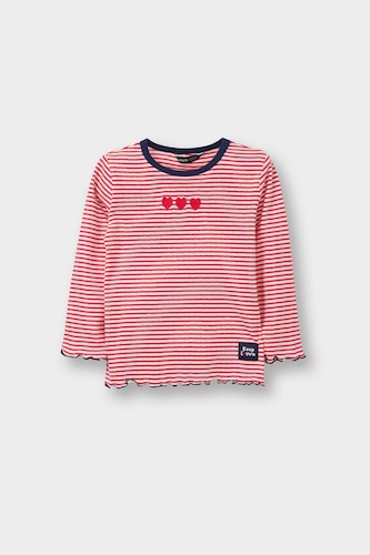 Baby Girl Crew Neck Striped Long Sleeve T-Shirt