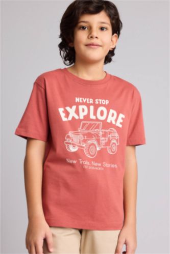 أولاد خمري فاتح تيشيرت ولادي نص ردن مطبوع قصة عادية بياخة مستديرة