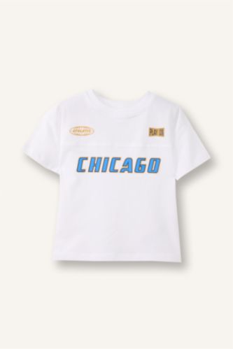 تيشيرت بيبي ولادي نص ردن اوفر سايز بطبعة حروف