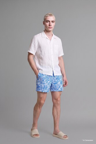MAN Royal Regular Fit Printed Swim Shorts