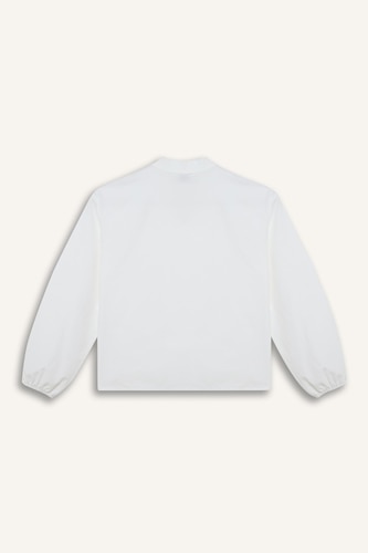 Girl Regular Fit Poplin Long Sleeve Blouse
