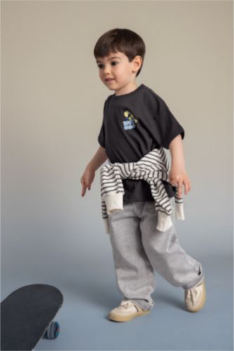 Baby Boys Grey Baby Boy Elastic Waist Jeans
