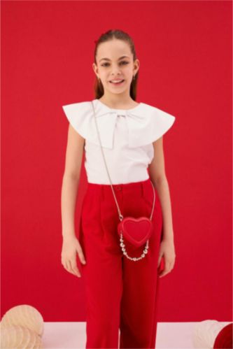 Kız Çocuk - Genç Kız Kırmızı Çapraz Çanta Kız Çocuk