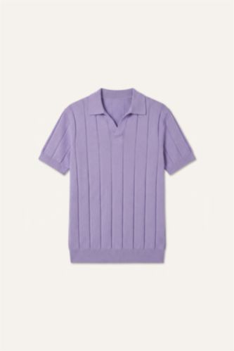 Erkek Menekşe Standart Fit Polo Tişört