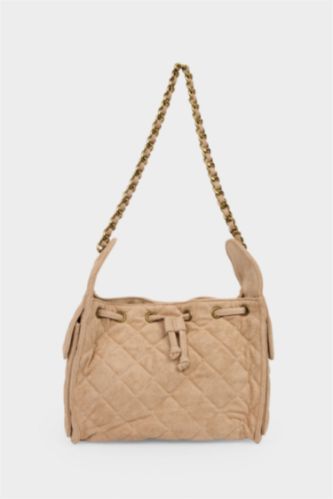 Kadın Vizon Kadın Süet Omuz Çantası