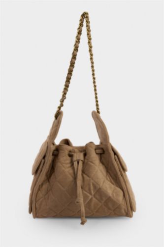 Kadın Vizon Kadın Süet Omuz Çantası