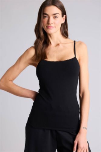 Kadın Siyah Regular Fıt Atlet