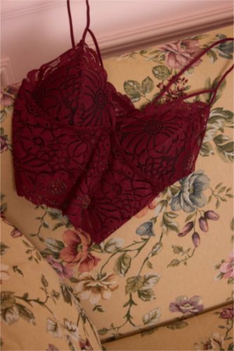 WOMAN Bordeaux Lace Padded Bra