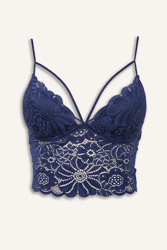 Dantelli Dantel Kaplı Pedli Balensiz Bralet