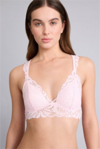 WOMAN Light Pink Lace Covered Padded Bra