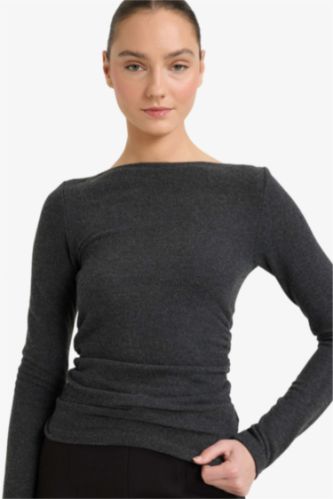 Slim Fit Half Turtleneck Long Sleeve T-Shirt
