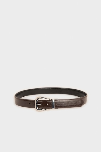 Woman Double Sided Clasp Faux Leather