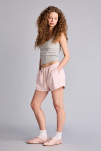 WOMAN Light Pink 100% Cotton Standard Fit Shorts