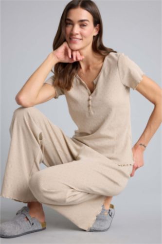 WOMAN Vison Regular Fit Long Sleeve 2 Piece Set